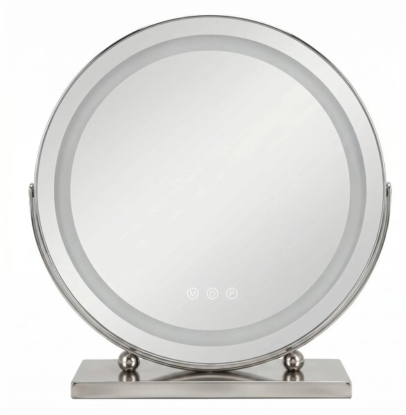 Stensko ogledalo LED MAKE-UP Chrome 40 cm
