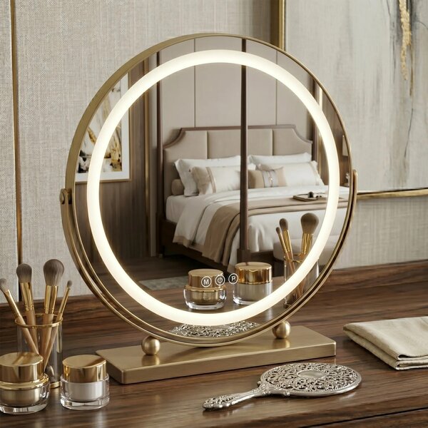 Stensko ogledalo LED MAKE-UP L.Gold 40 cm