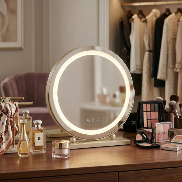 Stensko ogledalo LED MAKE-UP L.Gold 40 cm