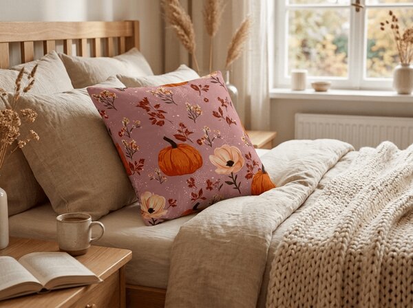 Prevleka za blazino iz mikrovlaken PUMPKINS ROSAVIE 45x45 cm, starinsko rožnata