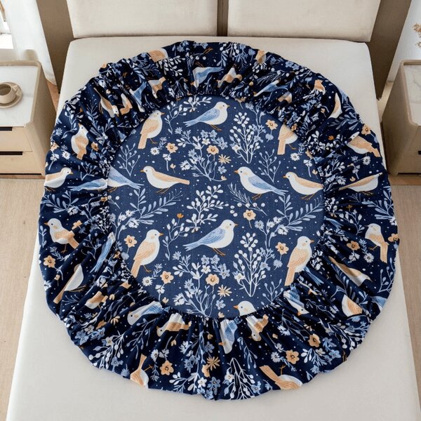 Rjuha iz mikrovlaken DENIM PTIČKI modra 90x200 cm