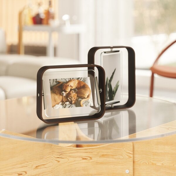 Temno rjav lesen stoječ okvir 19x24 cm Bellwood – Umbra