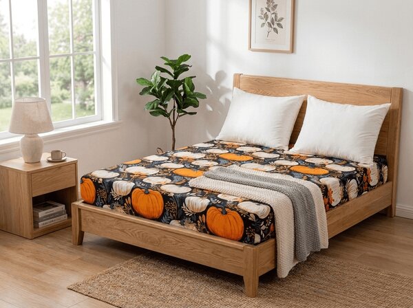 Rjuha iz mikrovlaken MAGIC PUMPKIN barvna 90x200 cm