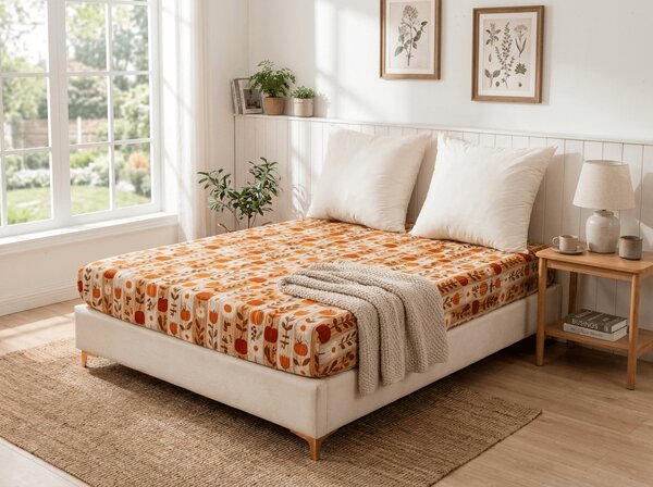 Rjuha iz mikrovlaken PUMPKIN STRIPES barvna 90x200 cm