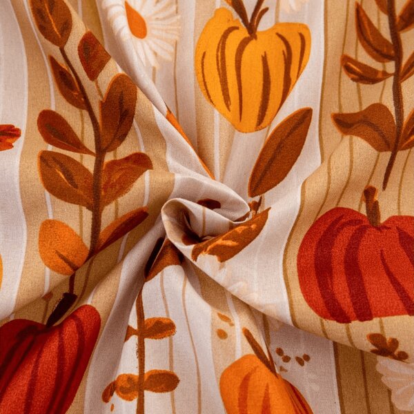 Rjuha iz mikrovlaken PUMPKIN STRIPES barvna 90x200 cm