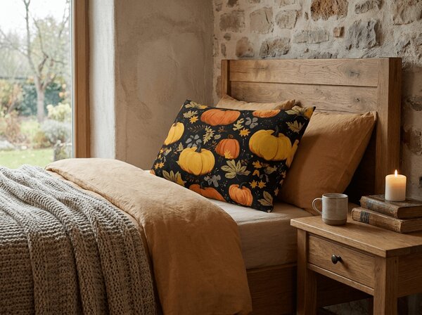 Prevleka za blazino iz mikrovlaken ORANGE PUMPKINS 50x70 cm, barvita
