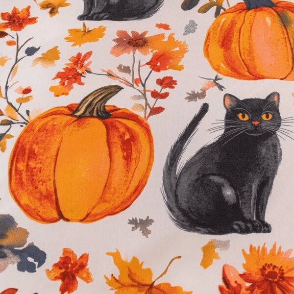 Posteljnina iz mikrovlaken CATS AND PUMPKINS barvna Dimenzije posteljnine: 70 x 90 cm | 140 x 200 cm