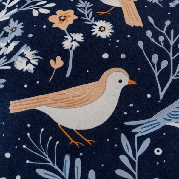 Posteljnina iz mikrovlaken DENIM BIRDS modra Dimenzije posteljnine: 70 x 90 cm | 140 x 200 cm