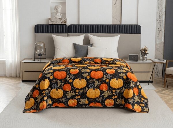 Pregrinjalo za posteljo ORANŽNE BUČE, barvno Dimenzije: 170 x 210 cm