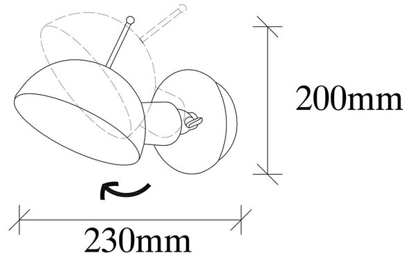 Svetlo modra/bronasta stenska svetilka ø 15 cm Sivani – Opviq lights