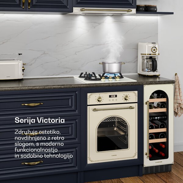 Klarstein Victoria plinska kuhalna plošča | 3 aluminijasti gorilniki | združljiva z zemeljskim plinom in utekočinjenim naftnim plinom | 6050 W | 45 cm