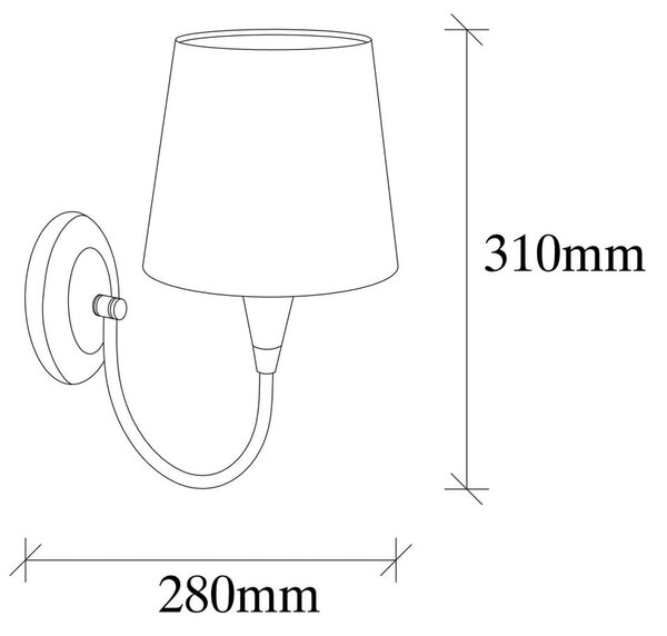 Kovinska stenska svetilka v zlati barvi Opviq lights Patrick