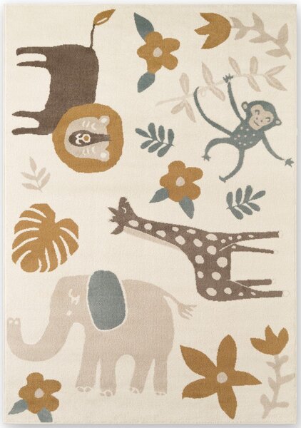 Kremno bela otroška preproga 120x170 cm Animal Safari – Hanse Home