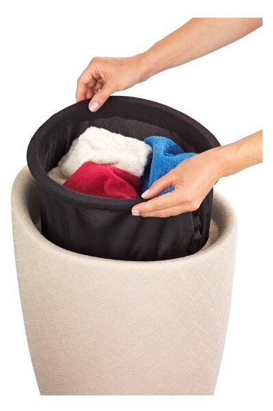 Bež košza perilo in stolček v enem Wenko Linen Look