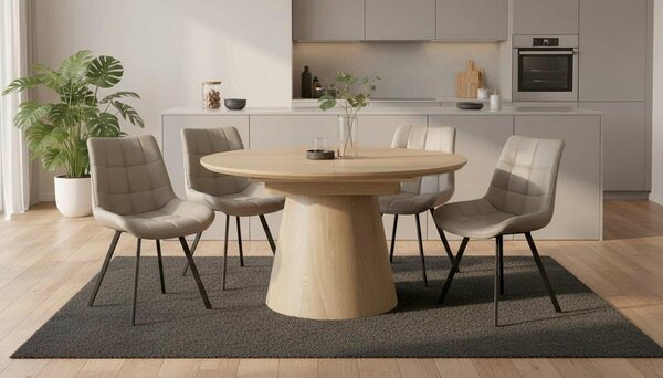 P & B Raztegljiva Miza Sundsvall, Barva Hrasta, 120-160x120