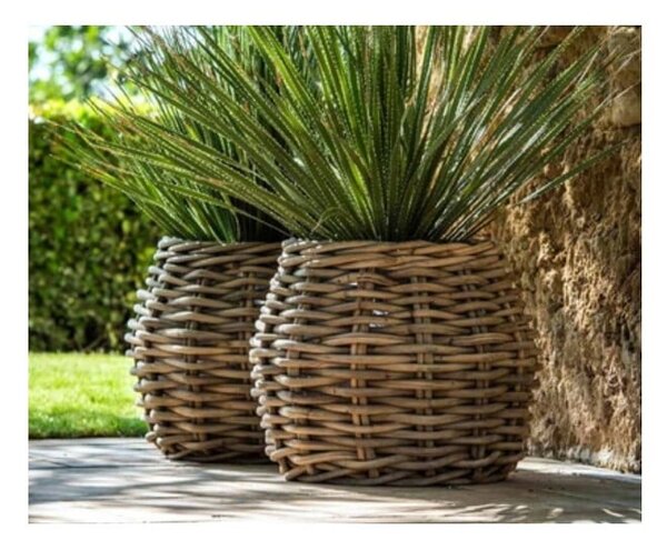 Vrtni cvetlični lonček iz ratana Bonami Essentials Grande Fiore