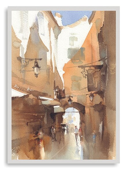 Komplet slik v okvirju 3 kos 44x65 cm Watercolor - Tomasucci