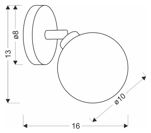 Stenska svetilka v bronasti barvi ø 10 cm Rodia – Candellux Lighting