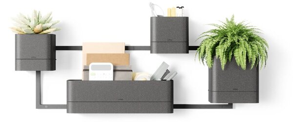 Plastični viseči cvetlični lonci za zelišča v kompletu 4 ks Cubiko – Umbra