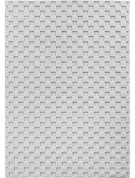 RAVNO TKANA PREPROGA HELIX 160/230 cm tkano srebrne barve