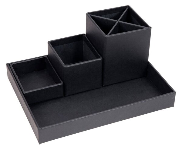 Temno siv 4-delni namizni organizator za pisalne pripomočke Bigso Box of Sweden Lena