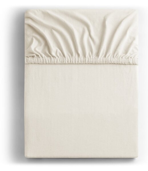 Bela/kremno bela napenjalna rjuha iz jerseyja 220x200 cm Amber – Restilo