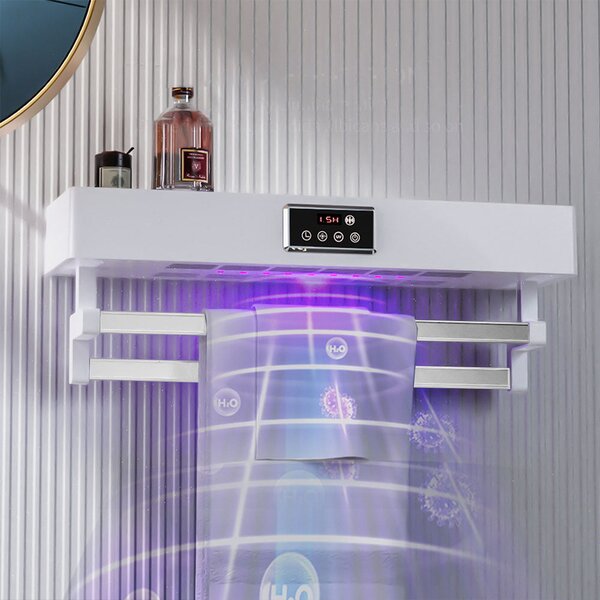 Sušilnik brisač z UV sterilizatorjem, ElectricSun STANDARD White, beli, montaža na steno, za kuhinjo in kopalnico, 60 cm, 450 W
