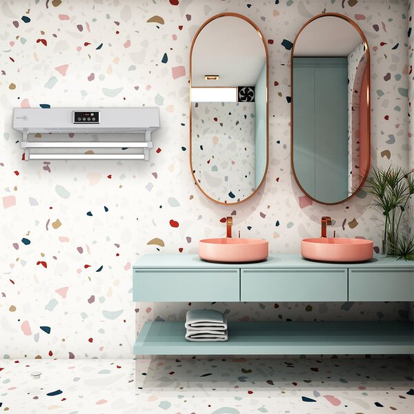 Sušilnik brisač z UV sterilizatorjem, ElectricSun STANDARD White, beli, montaža na steno, za kuhinjo in kopalnico, 60 cm, 450 W