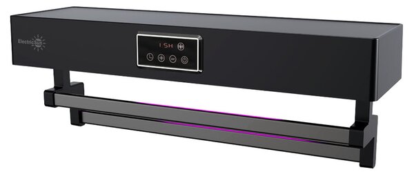 Sušilnik brisač z UV sterilizatorjem, ElectricSun STANDARD Black, crni, montaža na steno, za kuhinjo in kopalnico, 60 cm, 450W
