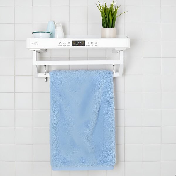Pametni sušilnik brisač, ElectricSun PREMIUM White, beli, z UV sterilizatorjem, montaža na steno, za kuhinjo in kopalnico, 60 cm, 450W