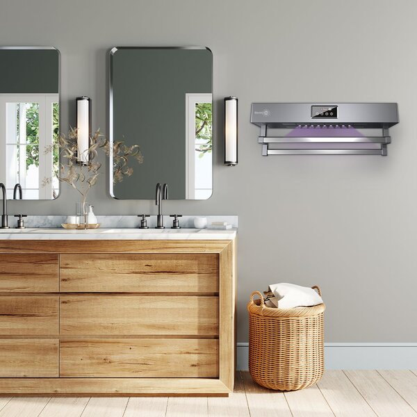 Sušilnik brisač z UV sterilizatorjem, ElectricSun STANDARD Grey, sivi, montaža na steno, za kuhinjo in kopalnico, 60 cm, 450W