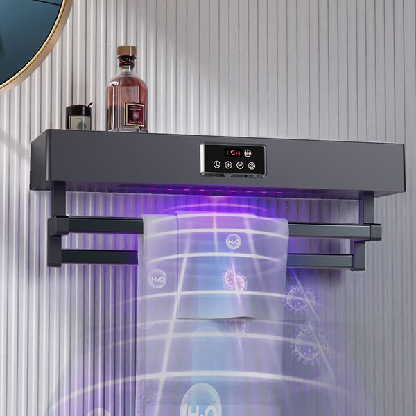 Sušilnik brisač z UV sterilizatorjem, ElectricSun STANDARD Grey, sivi, montaža na steno, za kuhinjo in kopalnico, 60 cm, 450W