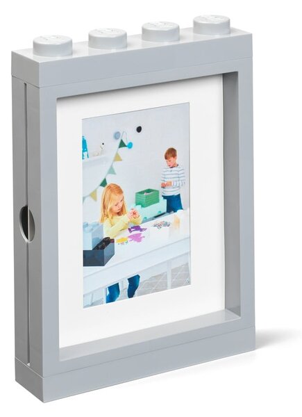 Siv okvir za fotografije LEGO®, 19,3 x 26,8 cm