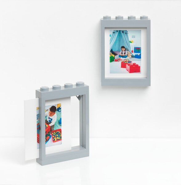 Siv okvir za fotografije LEGO®, 19,3 x 26,8 cm