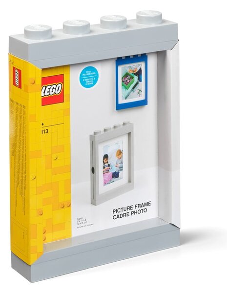 Siv okvir za fotografije LEGO®, 19,3 x 26,8 cm