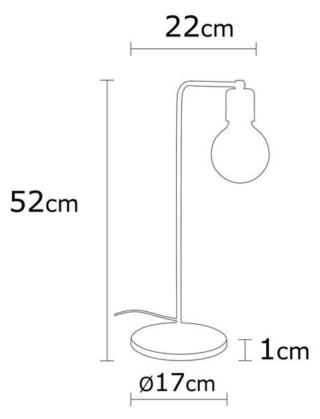 Črna/bronasta namizna svetilka (višina 52 cm) Harput – Opviq lights