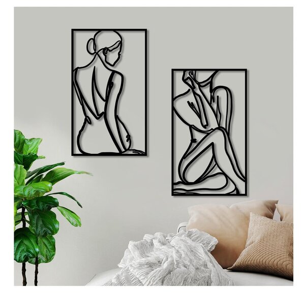 Kovinska stenska dekoracija 42x70 cm Minimalist Female – Wallity