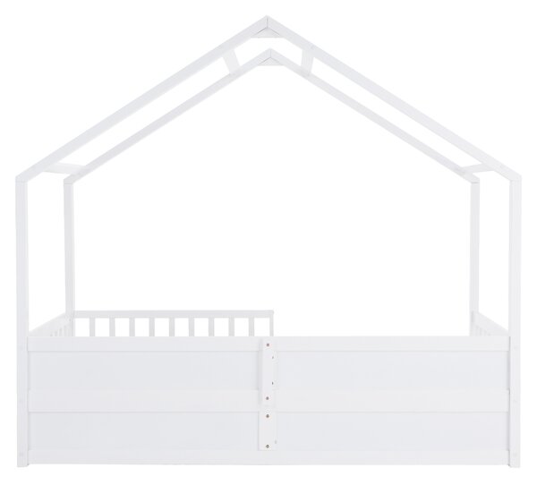 KONDELA Montessori postelja, 90x200, bela, masivna, BIANKA