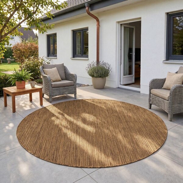 Rjava okrogla notranja in zunanja preproga ø 120 cm Mira 1450 – Ayyildiz Carpets