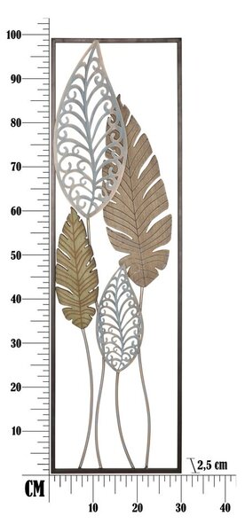 Stenska dekoracija Mauro Ferretti Foglie II, višina 99,5 cm