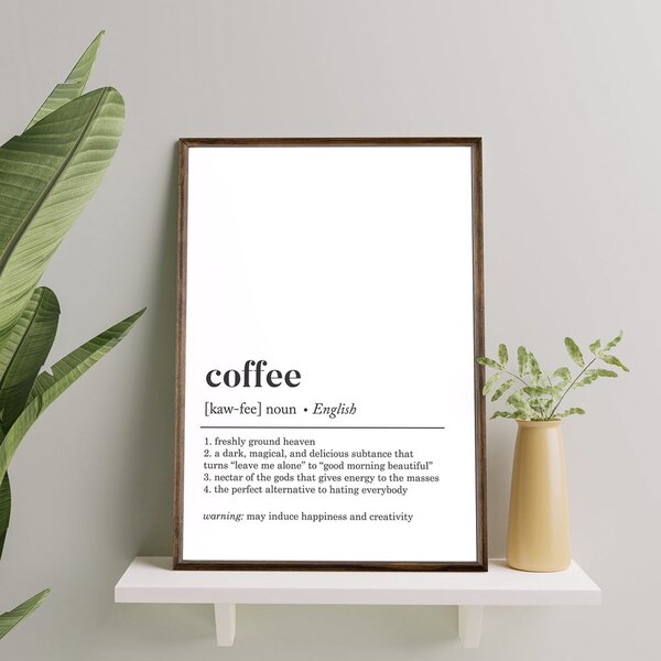 Plakat z okvirjem 50x70 cm Coffee – Wallity