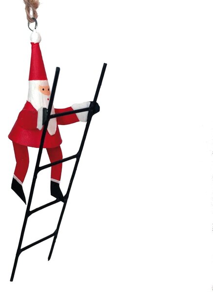 Božični viseči okrasek G-Bork Santa With Ladder