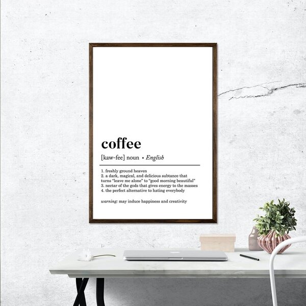 Plakat z okvirjem 50x70 cm Coffee – Wallity