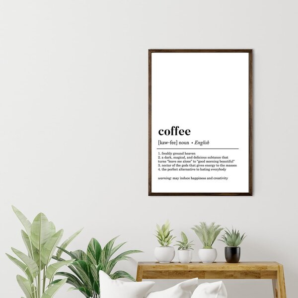 Plakat z okvirjem 50x70 cm Coffee – Wallity