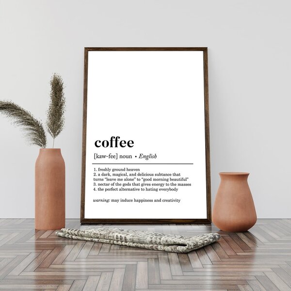 Plakat z okvirjem 50x70 cm Coffee – Wallity