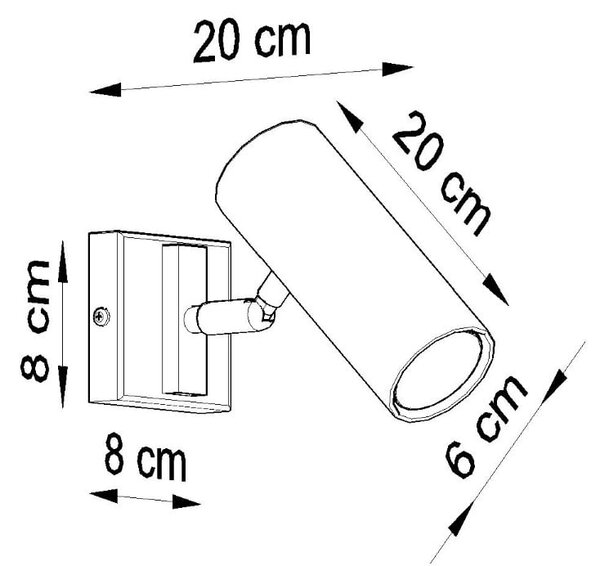 Črna stenska svetilka Mira – Nice Lamps