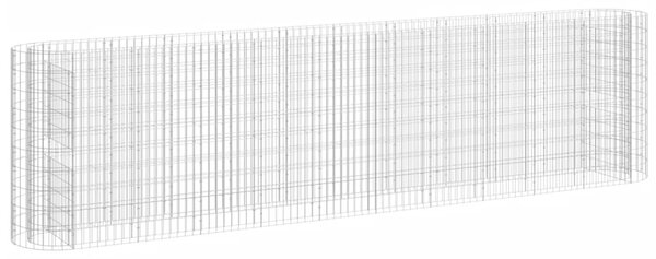 VidaXL Visoka greda gabion pocinkano železo 400x50x100 cm