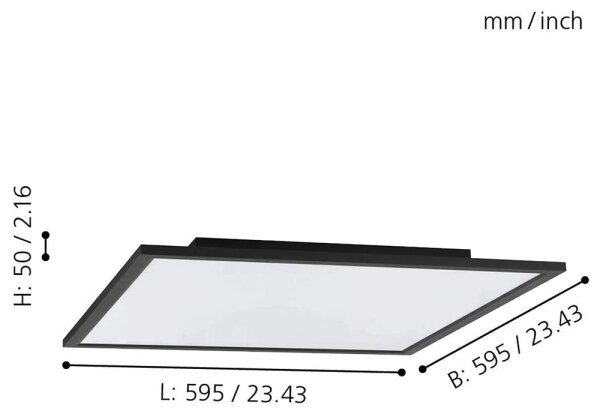 Eglo 99417 - LED RGB Zatemnitvena stropna svetilka SALOBRENA-C LED/30,5W/230V + Daljinski upravljalnik