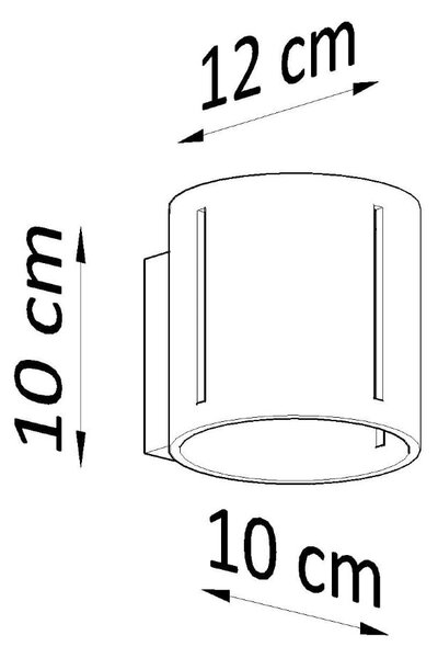 Siva stenska svetilka Vulco – Nice Lamps