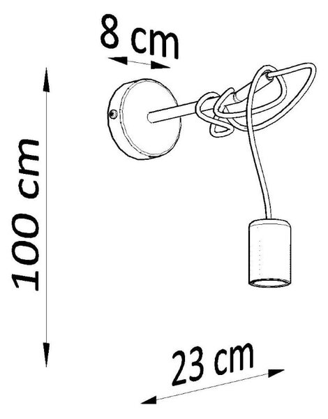 Črna stenska svetilka Spider – Nice Lamps